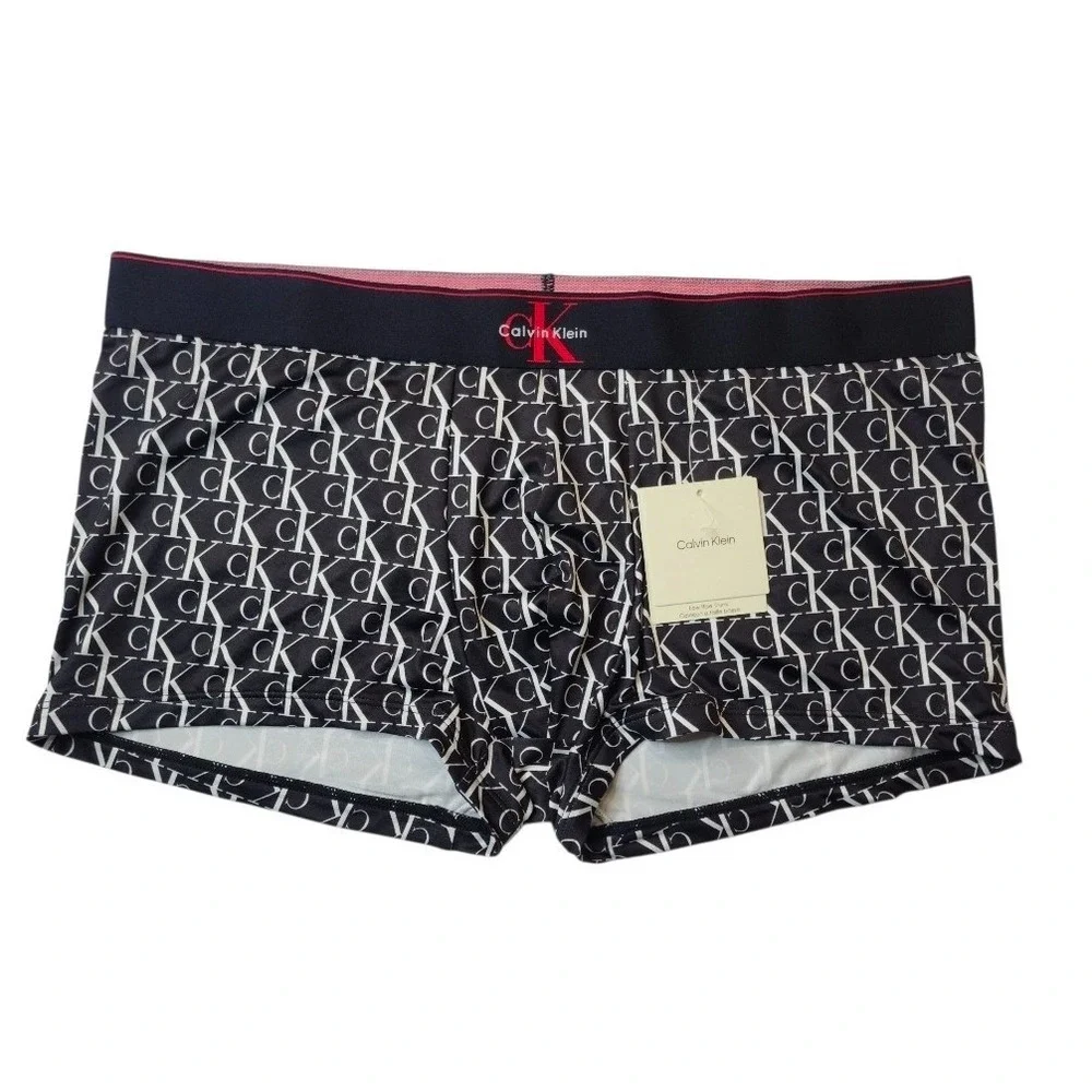 Calvin Klein Men's Low Rise Trunk Graphic Monogram Microfiber Stretch Size XL